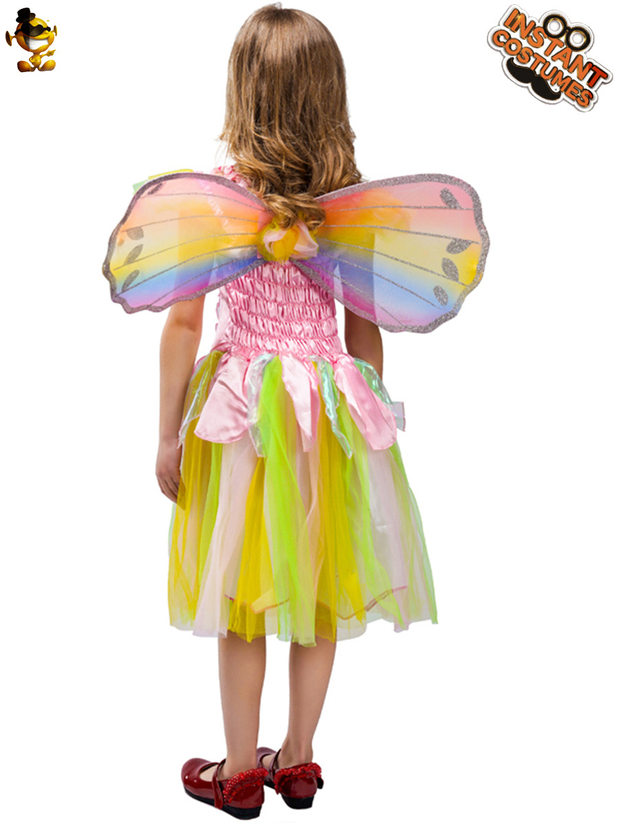 Disfraz de fiesta de Carnaval de Halloween traje de disfraces traje de rendimiento de etapa niña falda de hadas de colores