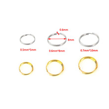 厂家直销不锈钢饰品配件单圈钛钢线圈DIY项链手链连接圈钥匙圈孖