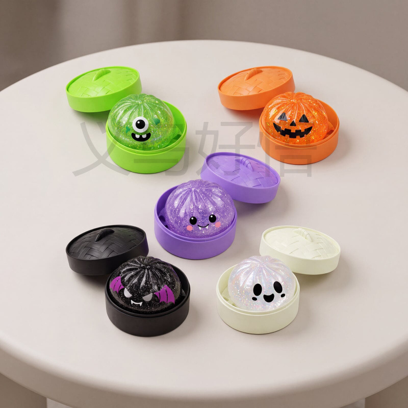Halloween Bun Squishy Toy, Fun and Quirky Shape, Soft, Non-Sticky, Slow Rebound, Realistic Toy