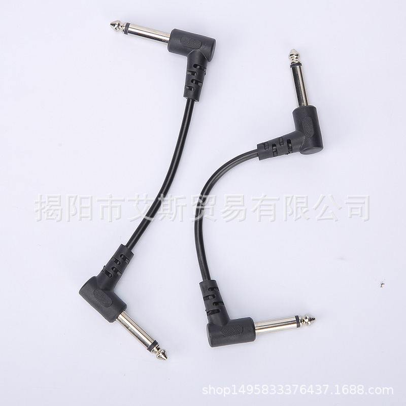 Dispositivo de efectos de cable de guitarra cable de audio único cable de cabeza redonda Cable de guitarra eléctrica 15CM 30CM alambre