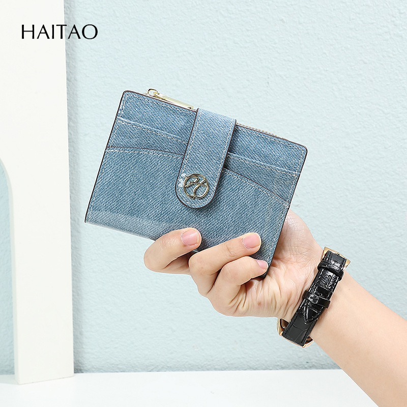 20% de descuento corto bolso de mujer color caramelo brillante multi-tarjeta nuevo bolso de cambio