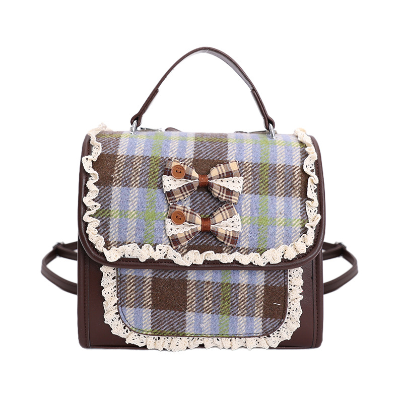 Nuevo bolso de niños a cuadrillas, escuela de artes, estilo mini mochila de estudiantes, lindos arcos, bolsas de hombro para hombres y mujeres.