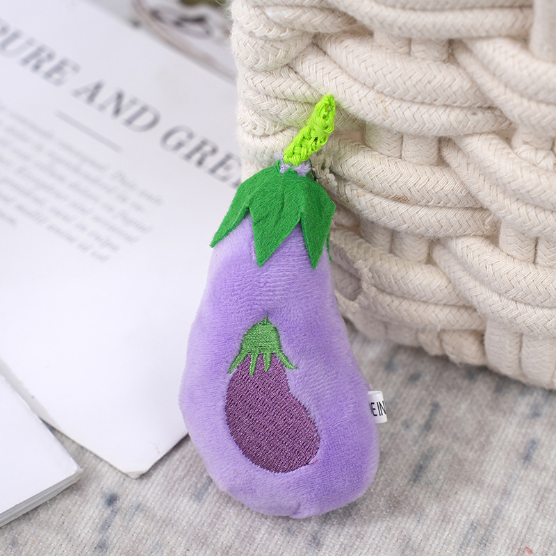 人気のある果物野菜のぬいぐるみのペンダントミニ人形シミュレーションスイカ唐辛子子供のキーホルダー|undefined