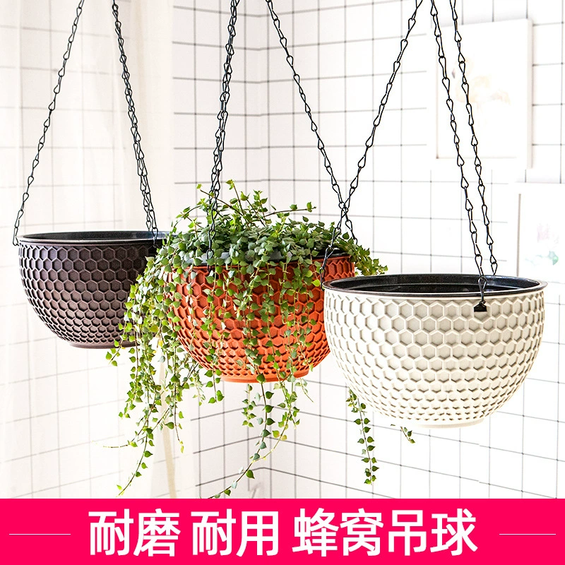 Сота из ротанга подвесной пластиковый цветочный горшок в европейском стиле висит бассейн с орхидеями Крытая подвесная Корзина Висит Цветочный горшок из смолы оптом