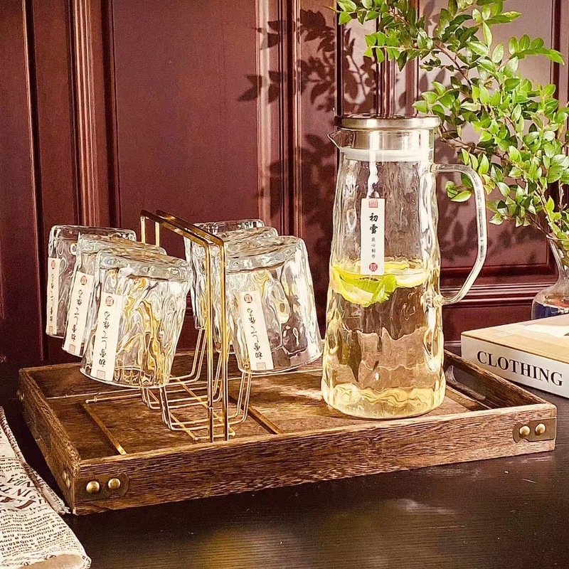 7点セット高級水具】氷河紋水筒セット高ホウ素シリコン耐熱水具家庭用大容量カップ|undefined