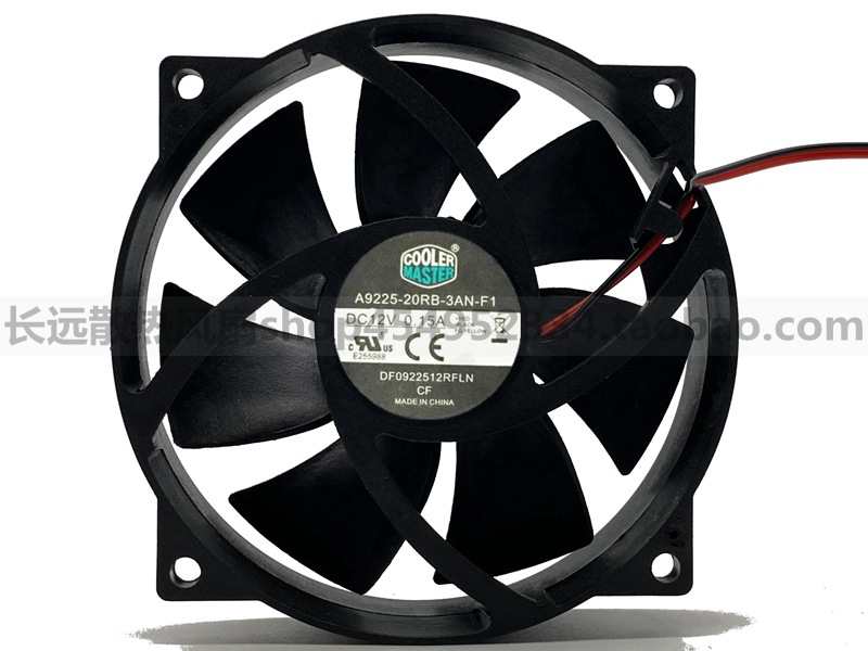 酷冷至尊 DF9225-12RM 9CM 12V 0.15A 9厘米 服务器CPU圆形风扇