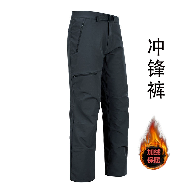 Осенние и зимние флисовые повседневные брюки с птицами