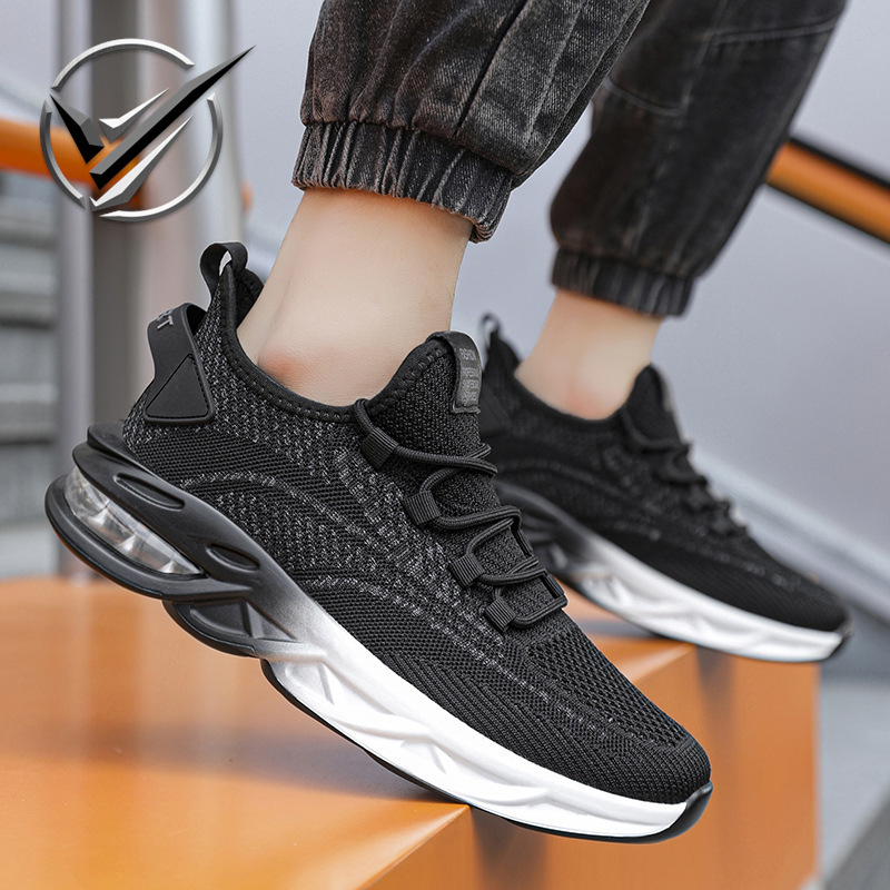 Smile to greet 2024 autumn new air cushion shock absorption running shoes sneaker men's breathable casual fashion shoes