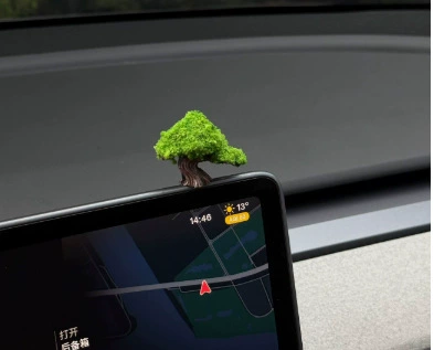 New cute cat cartoon: Car ornaments - small-tree-car-ornament-wishing-tree-traceless-adhesive-1-piece-packaged-in-opp-bag
