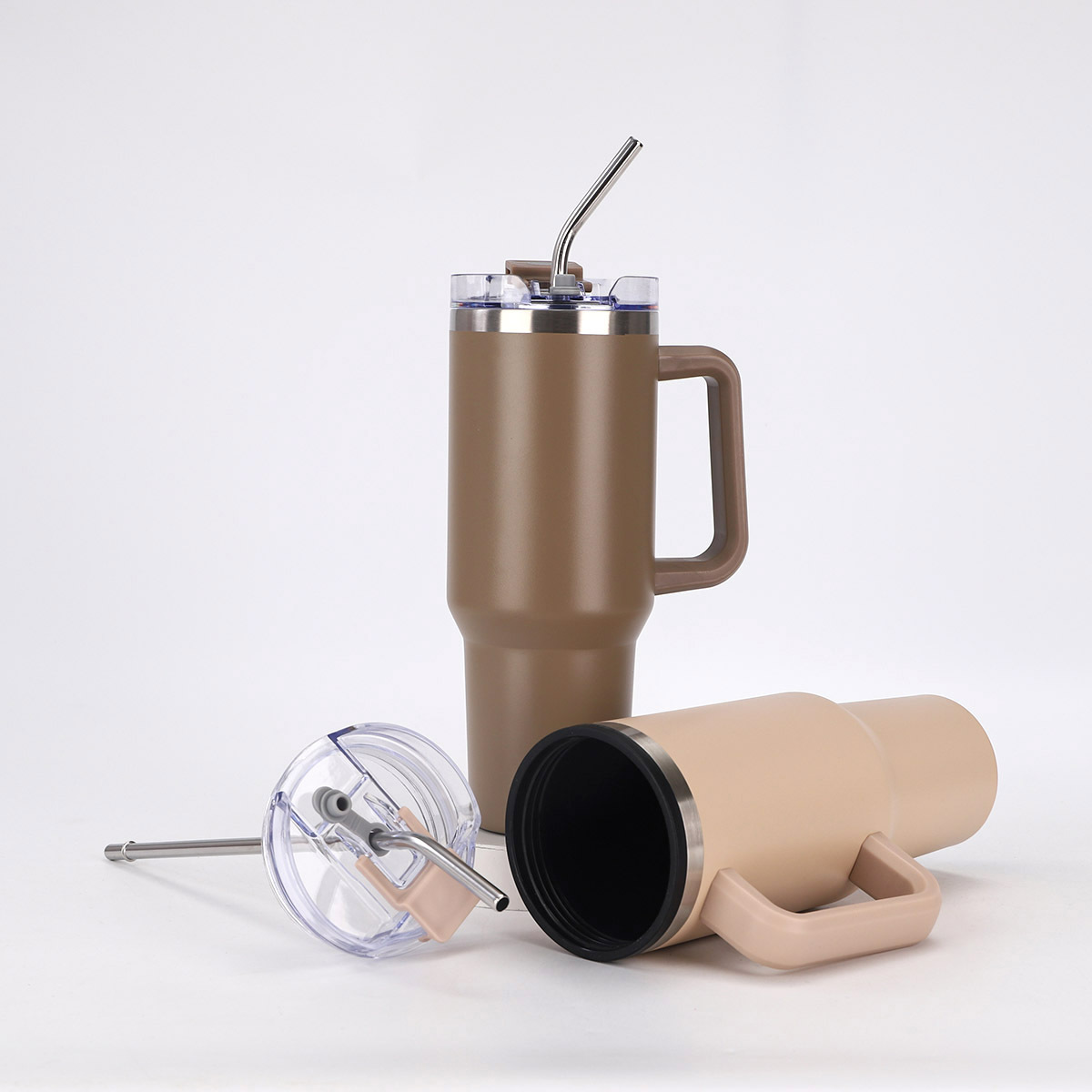 Transfronterizo 40oz taza de automóvil de acero inoxidable gran capacidad de aislamiento térmico aislamiento frío taza de hielo taza de vacío taza de paja taza de automóvil al por mayor