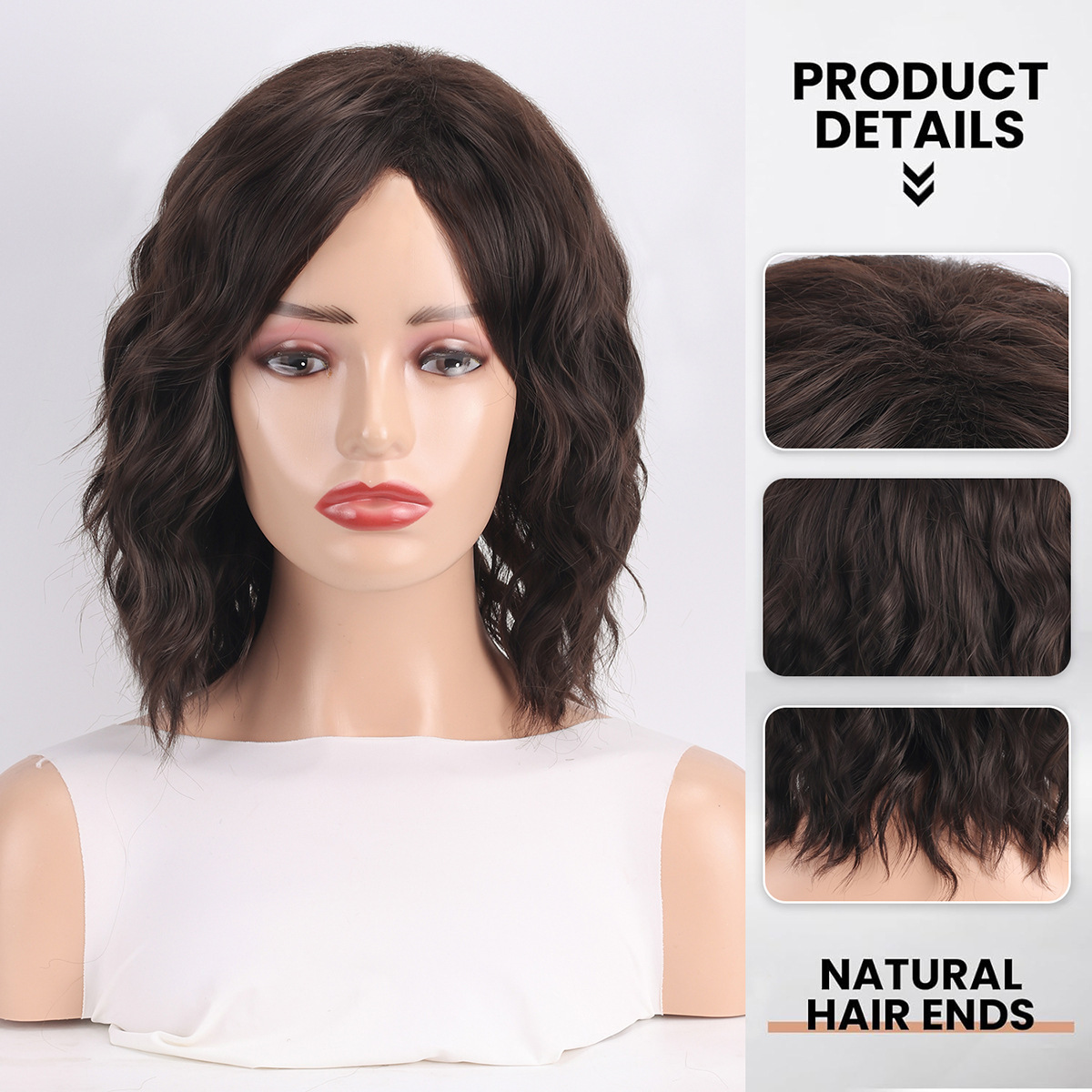 Piiriülesed Euroopa ja Ameerika moeparukad naistele kohevad esiletõstmised gradientlühikesed keemilisest kiust täispea parukad tehase hulgimüük_voghion.com