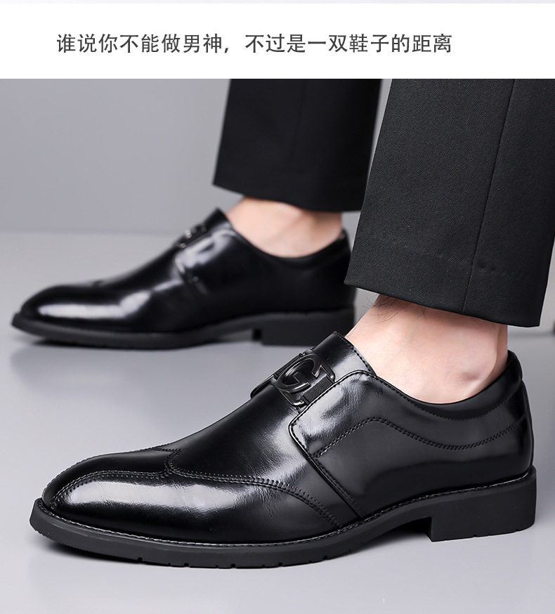 Giày lười nam da vân tay kiểu Anh, giày da công sở lịch lãm gót thấp 1-3 cm — GX1026 Màu nâu, GX1026 màu đen chi tiết 18