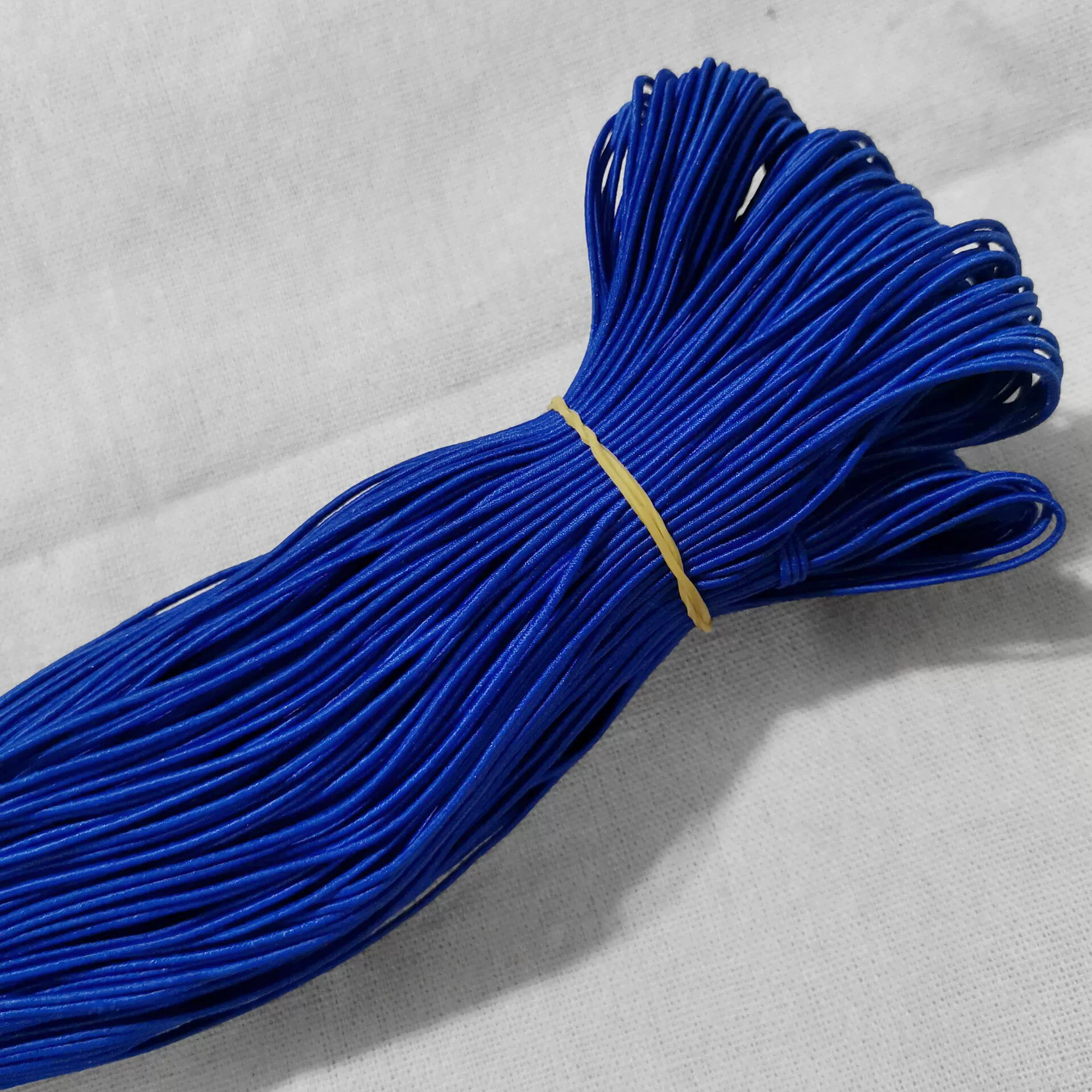 White elastic black beads, hair rope, 1.2mm