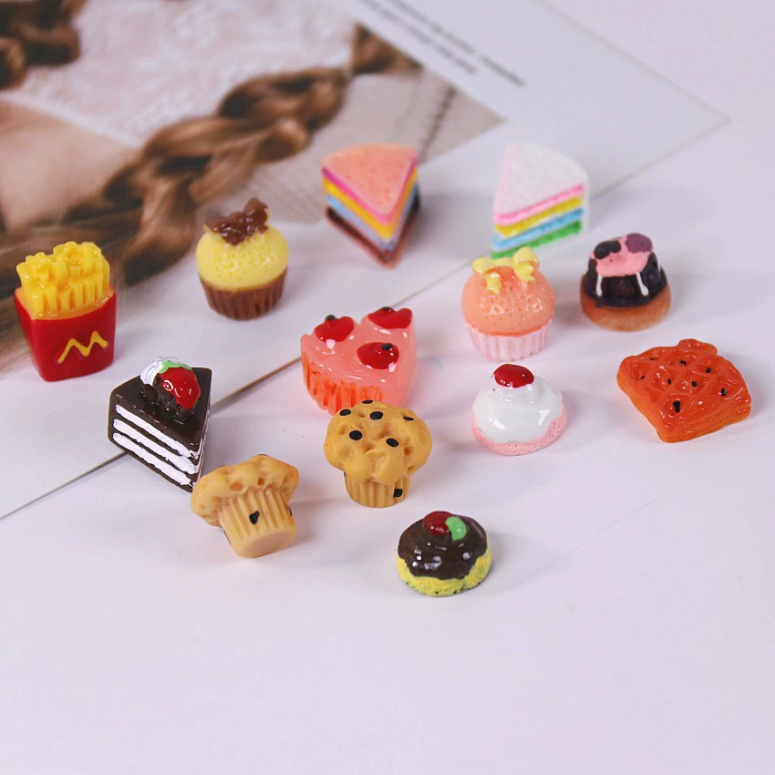 Производитель в наличии DIY еда и игровые аксессуары моделирование хлеб картофель фри печенье мобильный телефон оболочка красота полимерный материал