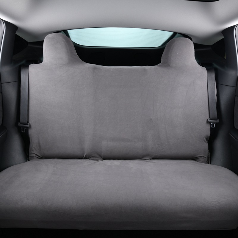 Elastic Car Seat Cover, Derong Rear Seat Cushion Cover, Seat Cushion, Backrest and Headrest Integrated Cover, Dust-Proof and Stain-Resistant, Single Layer