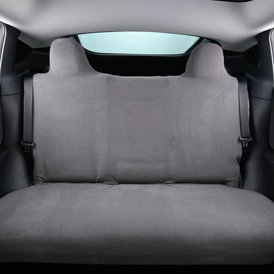 Elastic Car Seat Cover, Derong Rear Seat Cushion Cover, Seat Cushion, Backrest and Headrest Integrated Cover, Dust-Proof and Stain-Resistant, Single Layer (Universal seat cover) - rear-bench-seat-cover-german-velvet-dark-grey-one-size-fits-all-derong