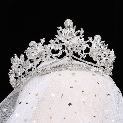 Crown tiara European and American luxury fashionable bride wedding dress wedding accessories birthday crown headband