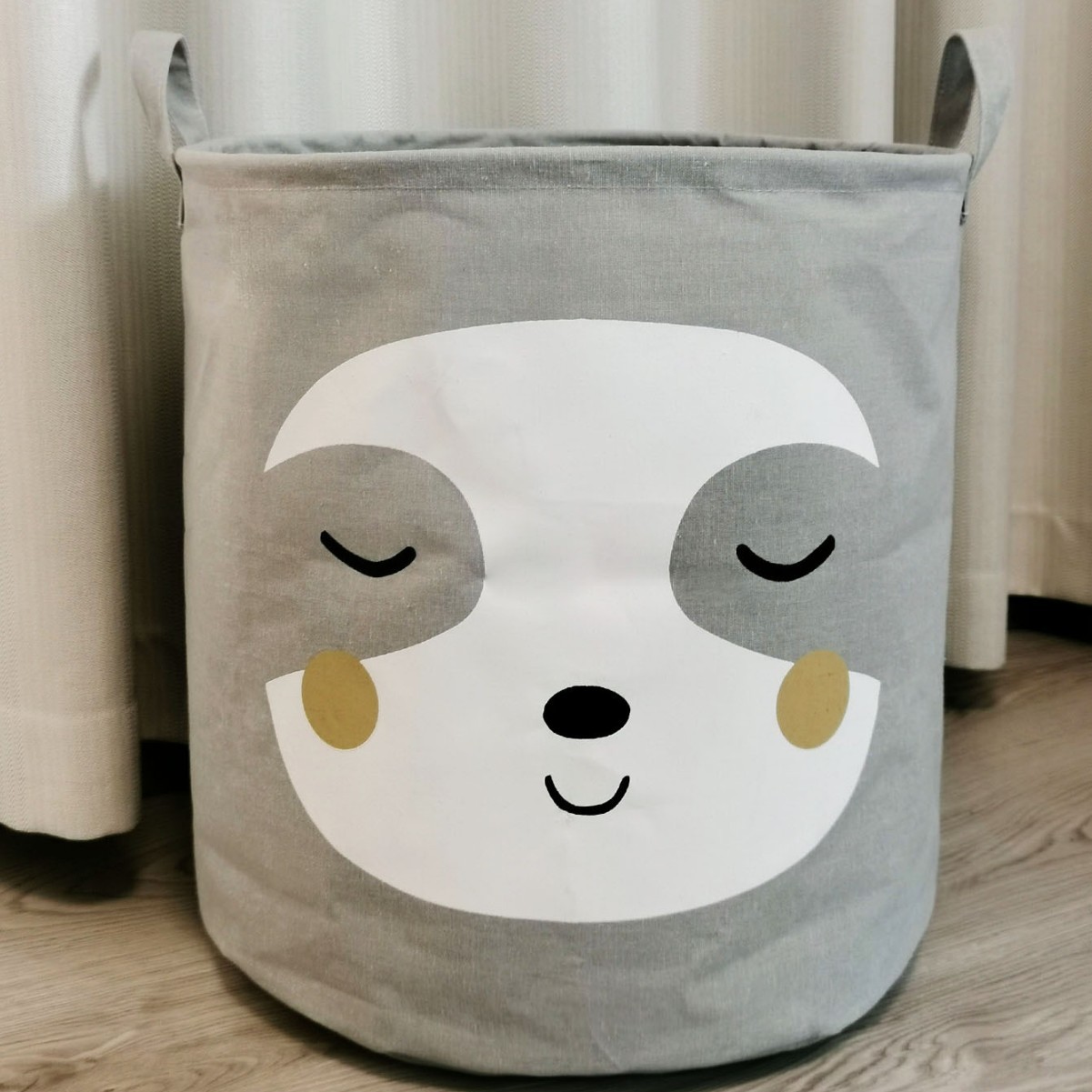 Nordic Style Cute Cartoon Clothes Storage Box Round Barrel Bedroom Clothes Storage Barrel Organizing Storage Laundry Basket
