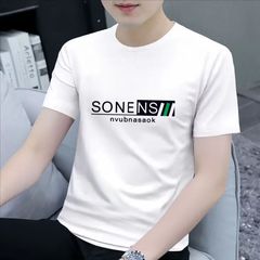 夏季男式纯棉圆领短袖T恤男新款男款衣服潮流男装打底衫重磅上衣