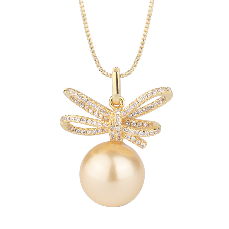 Zhuang Sheng joyería cobre inferior chapado en oro nuevo incrustaciones de oro ligero rebordear estilo coreano arco diamante traje femenino 14mm