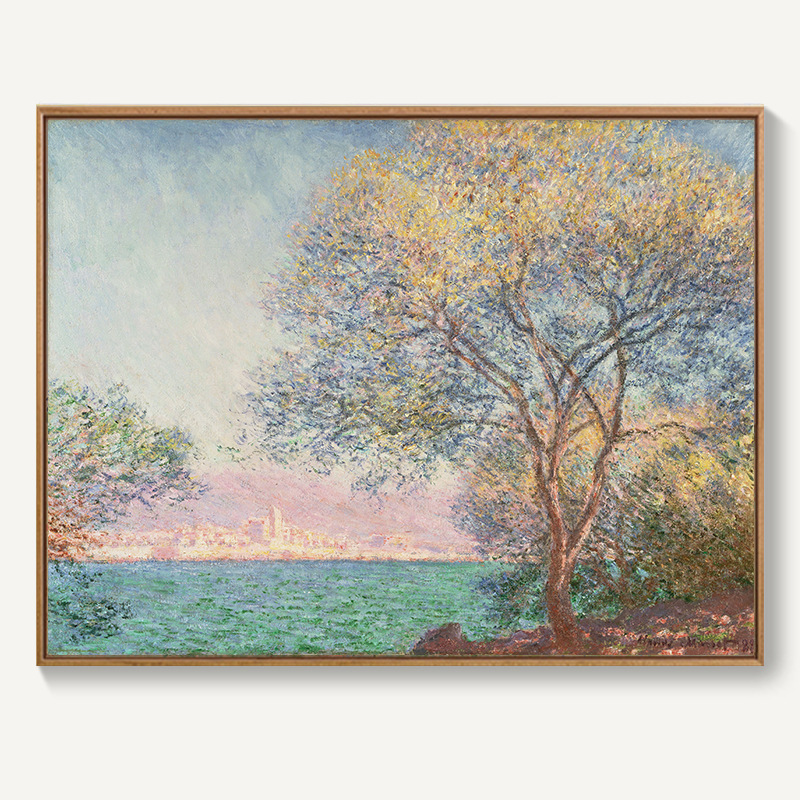 モネ日の出イメージ装飾画北欧客間レストラン掛け画抽象風景油絵寝室壁壁画麦畑|undefined