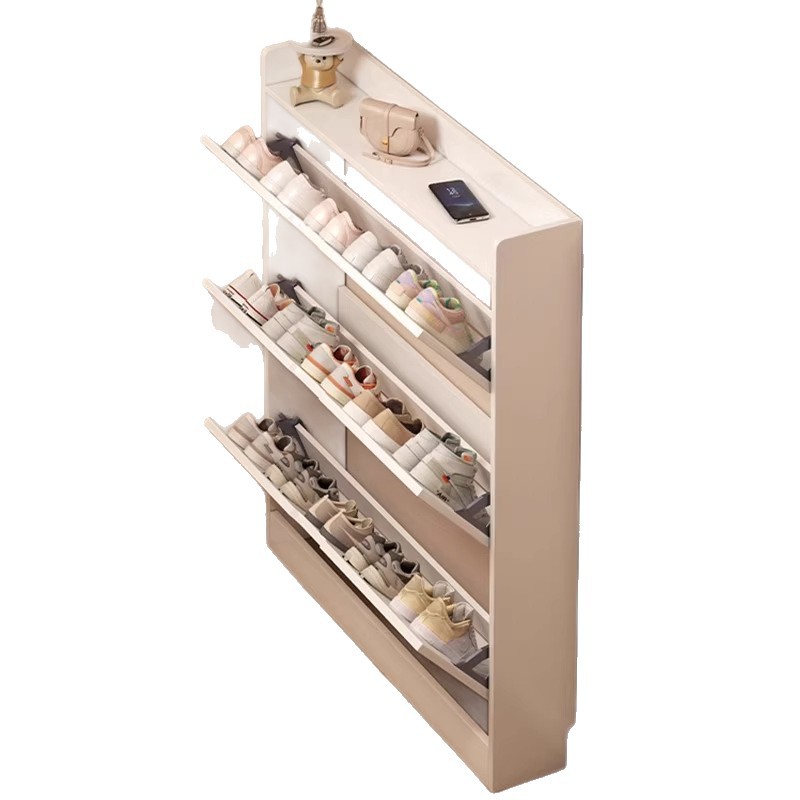 Gabinete de zapatos de cubo volcado, Gabinete de aislamiento, Gabinete de almacenamiento de zapatos de aterrizaje, Gabinete de almacenamiento de varias capas, Gabinete doméstico integrado, Gabinete ultrafino, Gabinete de entrada