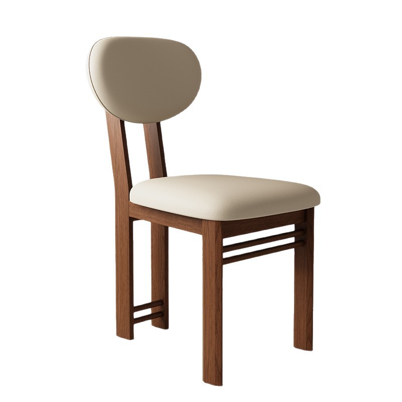 2025 nueva silla de comedor de madera sólida sala de estar doméstica hotel leche tienda de té silla de respaldo nórdica silla de maquillaje