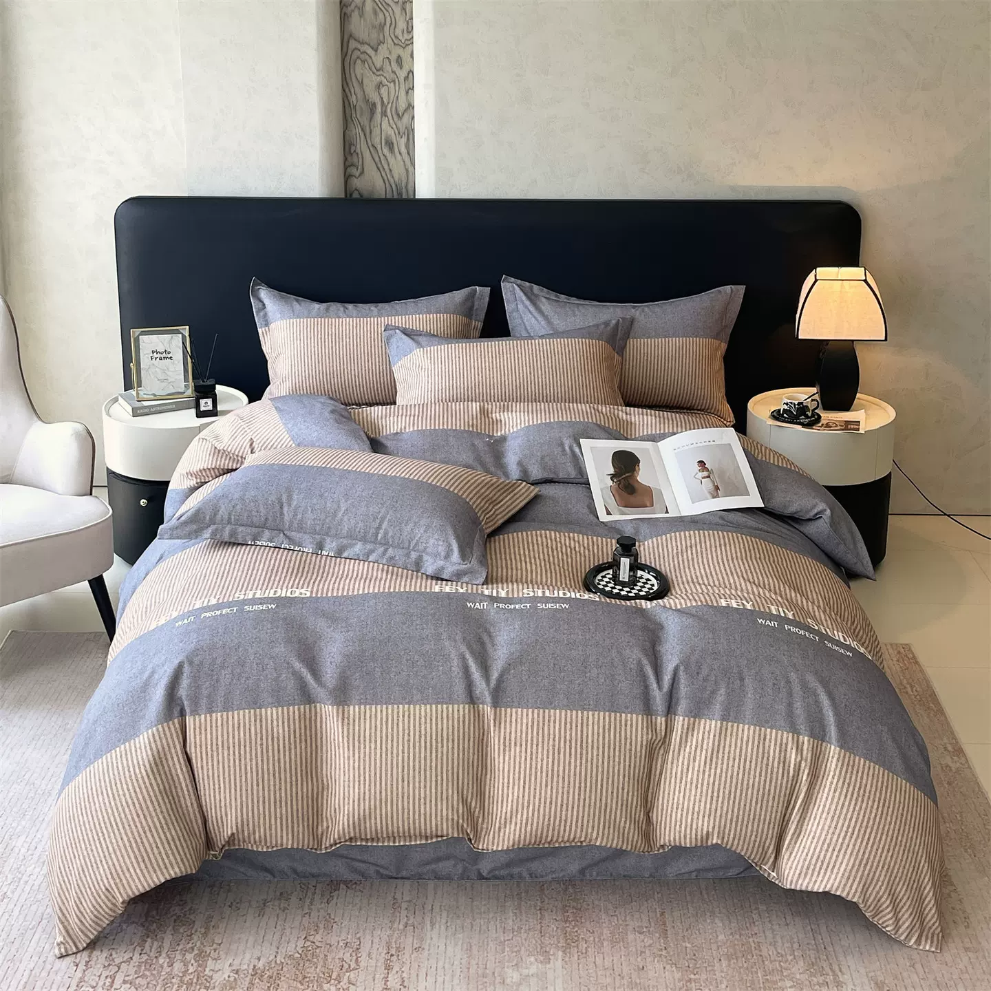 2025新款AA版加厚磨毛系列四件套 1.2m床单款三件套 贝尔湖畔