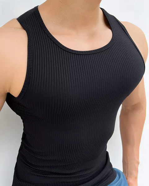 New Trendy Brand Running Quick-Drying Elastic Tight Sports Vest Men's Summer Sleeveless Vest Fitness Training Clothes