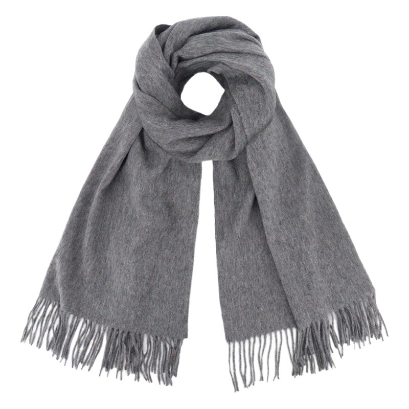 Chal de aire acondicionado de lana 100% transfronterizo de gran tamaño, bufanda simple y de moda de todo fósforo para niñas, sentido de alta gama para hombres de Amazon