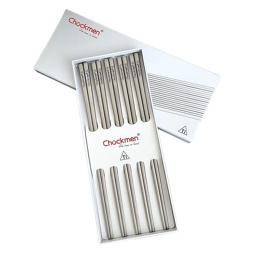 Chockmen Zhuo Deming puro palillos antibacterianos palillos anti-corrosión vajilla portátil regalo palillos de metal saludable