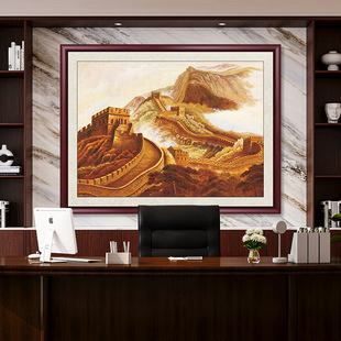 Great Wall Hanging Painting Living Room Entrance Background Picture Grand Office Landscape Painting Sofa Background Wall Decorative Mural