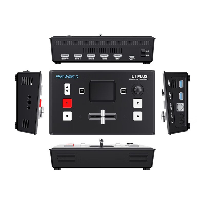 Fuweide L1 PLUS estación de conmutación de guía de transmisión de canal de alta definición en el sitio de producción de 4 canales de HDMI