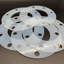 廠家來稿定制食品級硅膠密封緩沖墊片白色耐高溫圓形帶孔法蘭墊圈