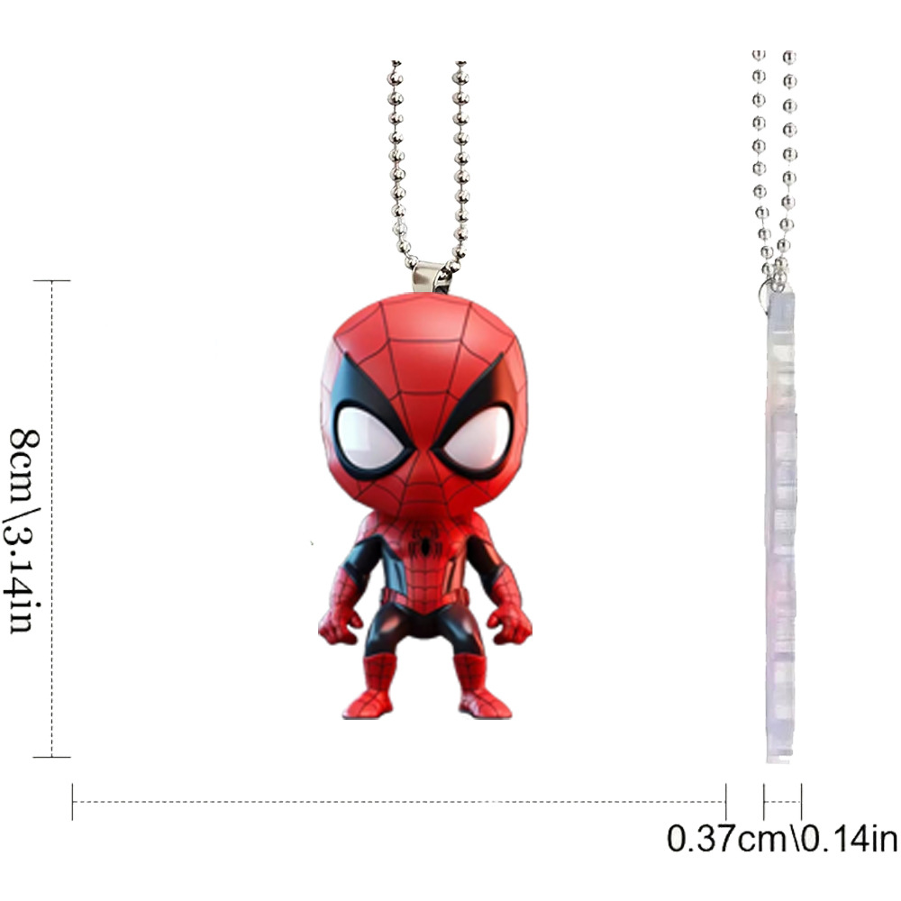 Nueva versión acrílica Q de Marvel Heroes Car Colgante Decoración de escena festiva