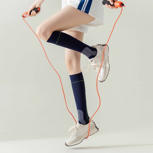 Sports muscle energy compression socks for women fitness running skipping long socks yoga cycling thin leg calf socks