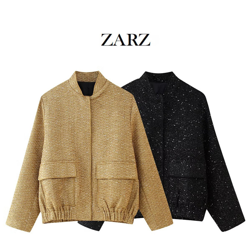 ZARZ Homemade European and American-style New Women's Classic All-match Fashion Western-style Sequin Jacket Coat ZARZ Homemade European and American-style New Women's Classic All-match Fashion Western-style Sequin Jacket Coat