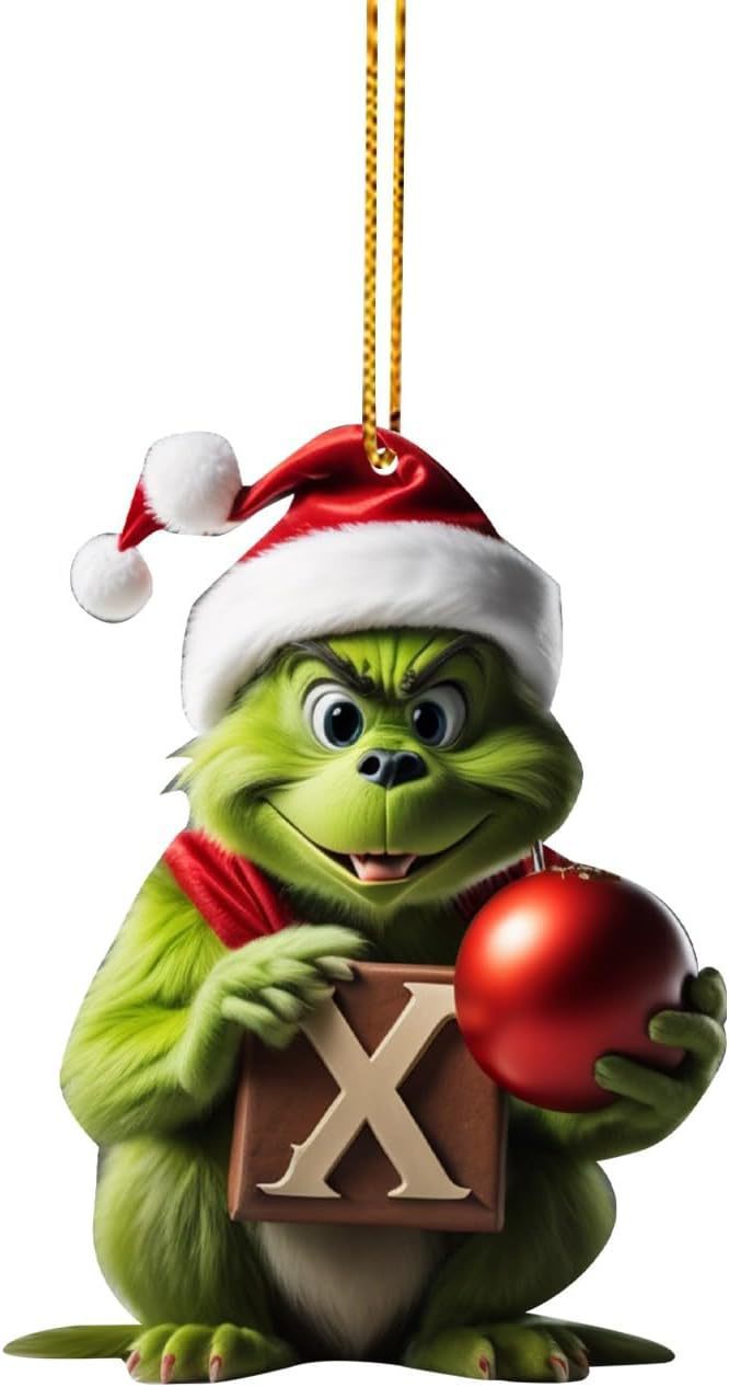 Amazon Grinch Letras Decoración Decoración de Navidad Decoración de árbol de Navidad Colgante image 29