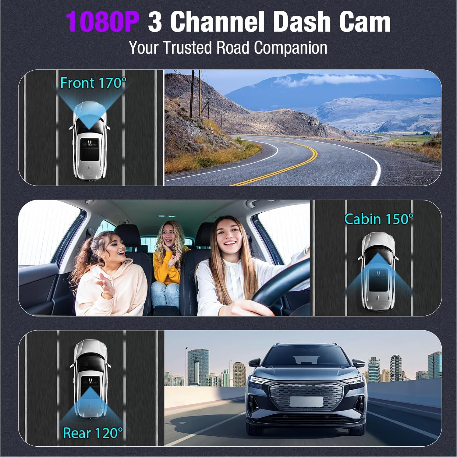 4K 5G WiFi Dash Cam Infrared Night Vision 24H Parking Monitor