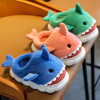 Children's slippers for boys, cartoon demi-season shark indoor platform