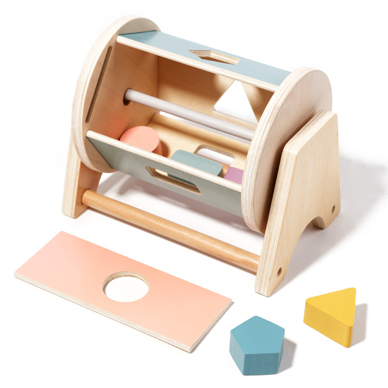 Weiweihu Enlightenment Desktop Tambor de desplazamiento tres en uno Amazon Cross-border Montessori ayudas didácticas para la educación temprana Juguetes de iluminación para niños