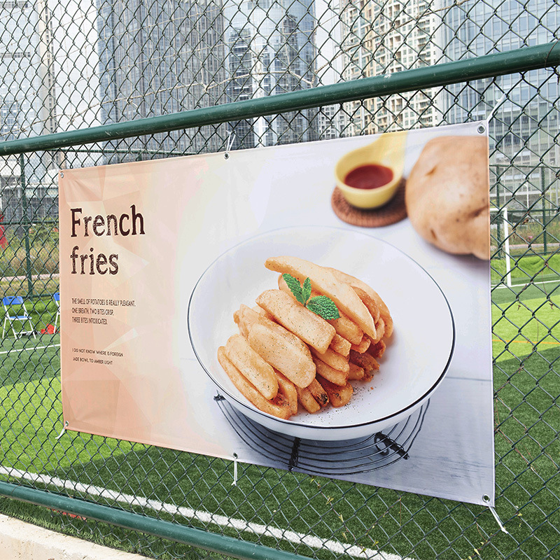 深圳灯布喷绘厂家制作户外广告围挡520 550黑底灯布广告写真喷绘