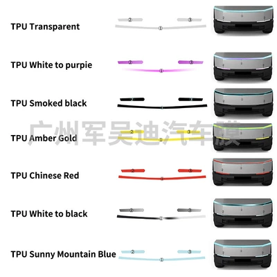 Tpu Light-Controlled Color-Changing White to Purple Car Headlight Film Cross-Border Exclusive Supply Suitable for Tesla Cybertruck