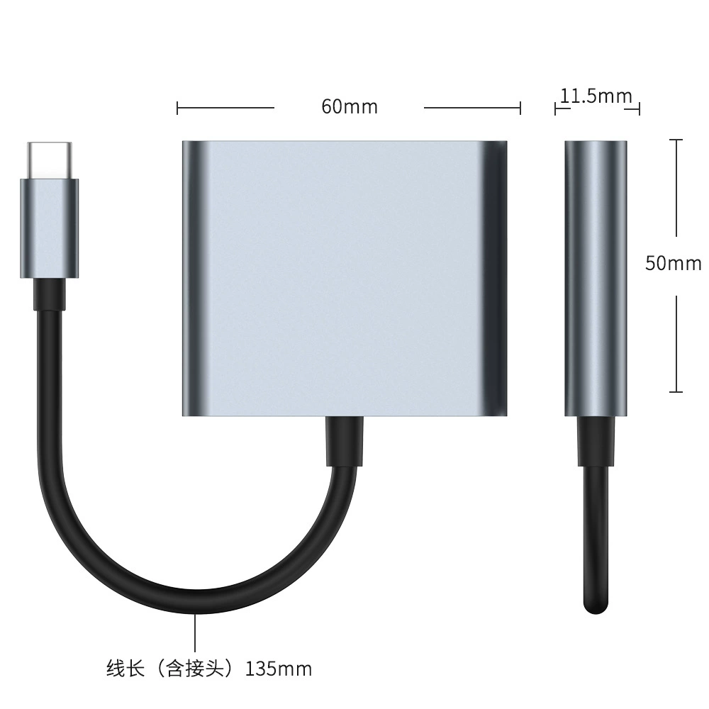 Граница продажи на Amazon популярный USB-C хаб трехвartsий расширительный док 4K60Hz расширение док USB-C
