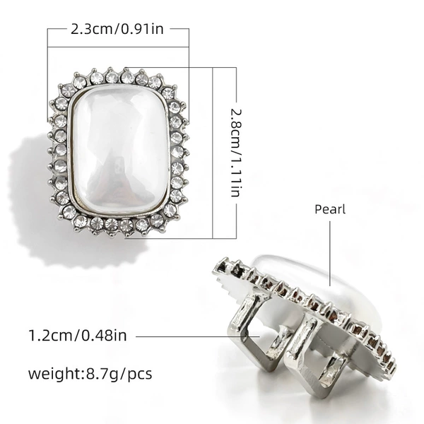 Rectangular footwear buckle, 23x, 28mm