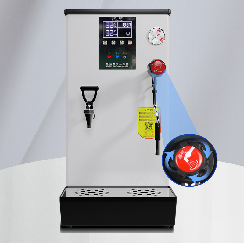 Mutua Liheng caldera de agua de vapor comercial leche tienda de té Calefacción Automática leche burbuja leche cubierta máquina doble temperatura constante máquina de té