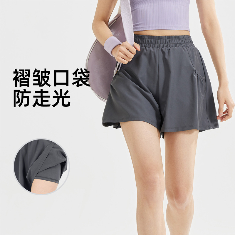 Summer New Yoga Shorts Women's Casual Anti-gloss High Waist Hip-lifting Four-sided Elastic Fitness Sports Shorts Summer New Yoga Shorts Women's Casual Anti-gloss High Waist Hip-lifting Four-sided Elastic Fitness Sports Shorts