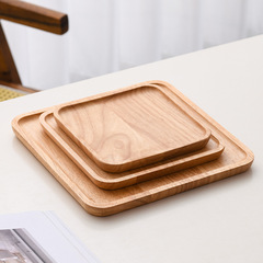 Japanese tableware hotel restaurant snack dessert solid wood dinner plate breakfast barbecue plate home wooden pallet wooden plate