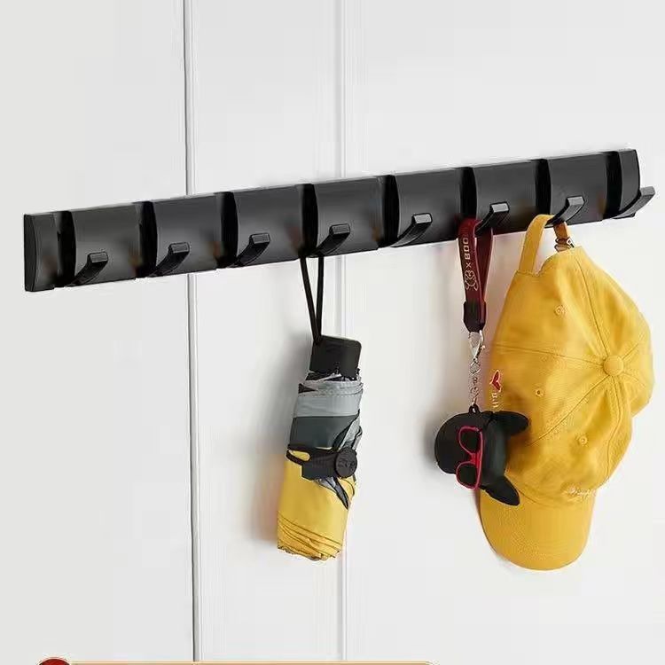 Pistola gris invisible gancho de la capa colgante de pared entrada de la pared gancho de la ropa gancho de la fila detrás de la puerta armario sombrero gancho sin perforar