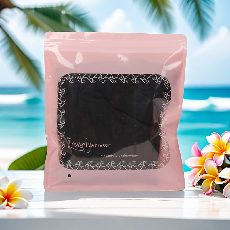 English Women's Underwear Packaging Bag Briefs High Waist Underwear Belly Tight Underwear Ziplock Pregnant Women's Underwear Bag
